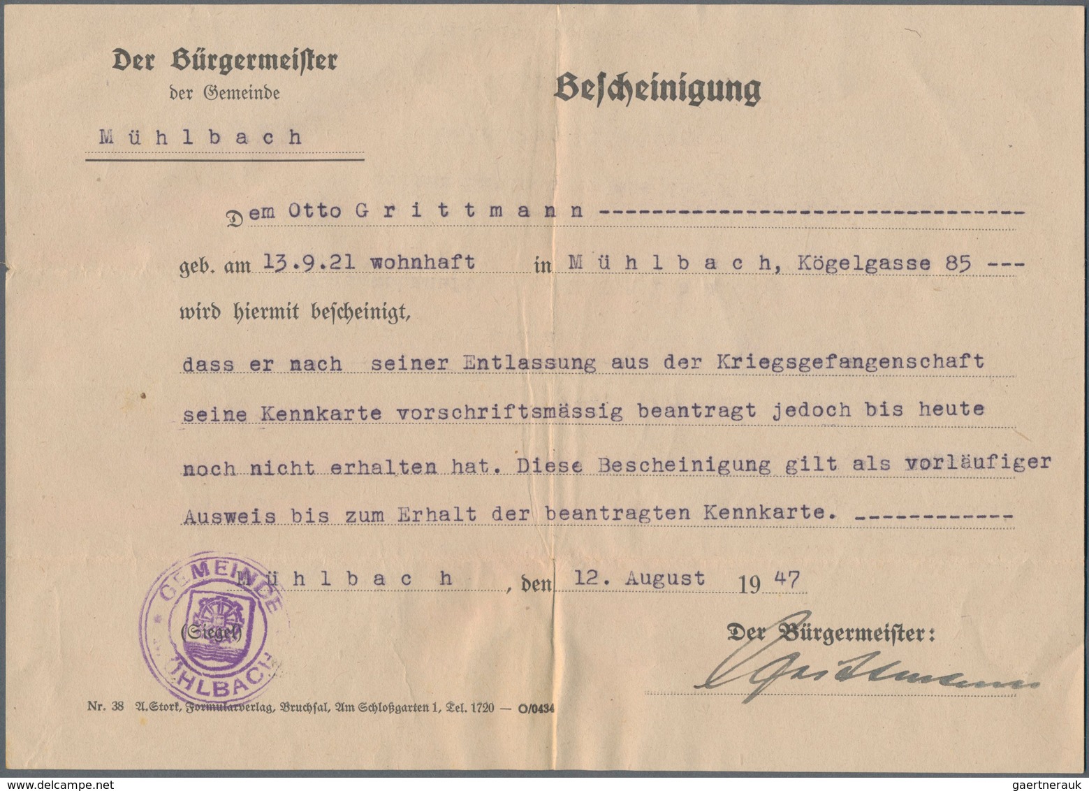 Kriegsgefangenen-Lagerpost: 1942/1947, umfassende Korrespondenz eines deutschen Kriegsgefangenen, de