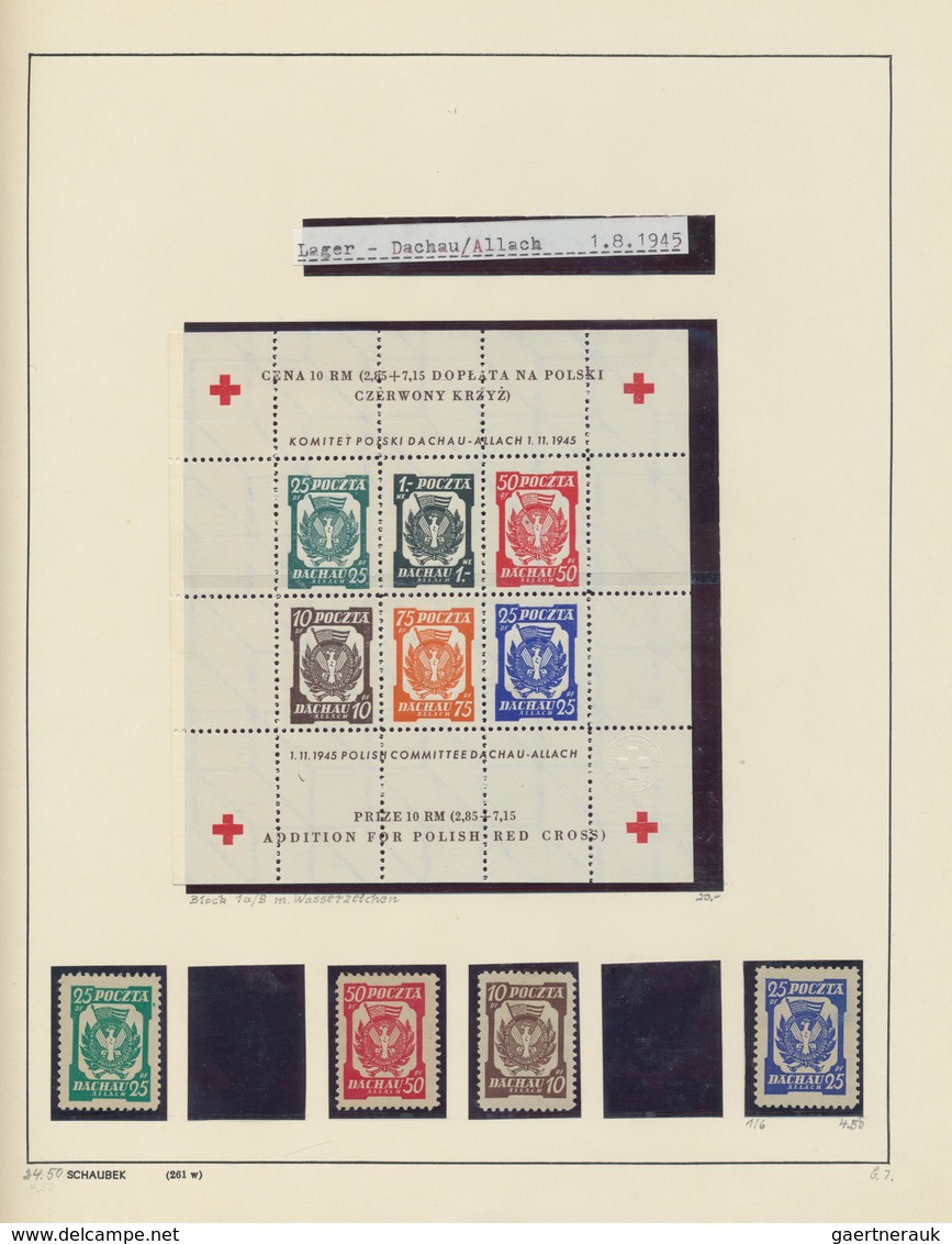 Kriegsgefangenen-Lagerpost: 1945, Rot-Kreuz-Blocks Lager Dachau (11), Ausgaben der polnische Siedlun