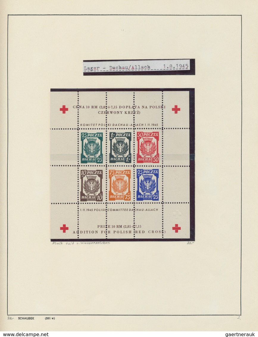 Kriegsgefangenen-Lagerpost: 1945, Rot-Kreuz-Blocks Lager Dachau (11), Ausgaben der polnische Siedlun