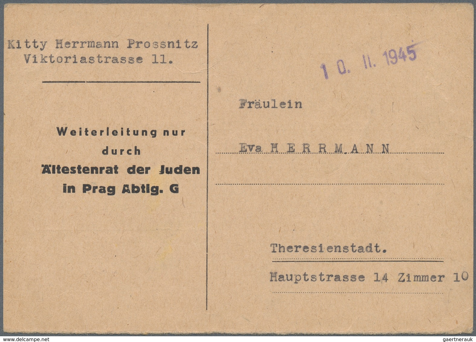 KZ-Post: 1934/1945, Sammlung von insgesamt ca. 220 Belegen, Vordrucken und Dokumenten, dabei Belege