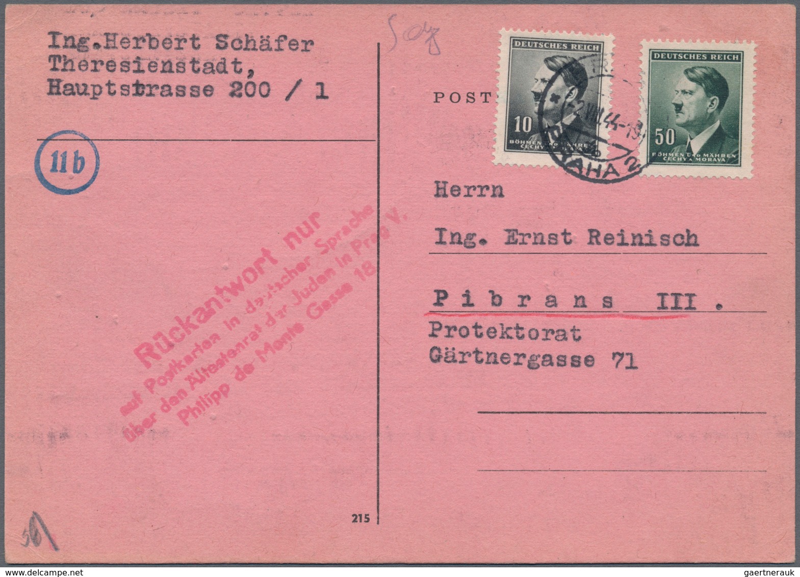 KZ-Post: 1941-1944, Sammlung Mit über 80 Briefen, Belegen Und Briefstücken Von Oder In Lager, Dabei - Covers & Documents