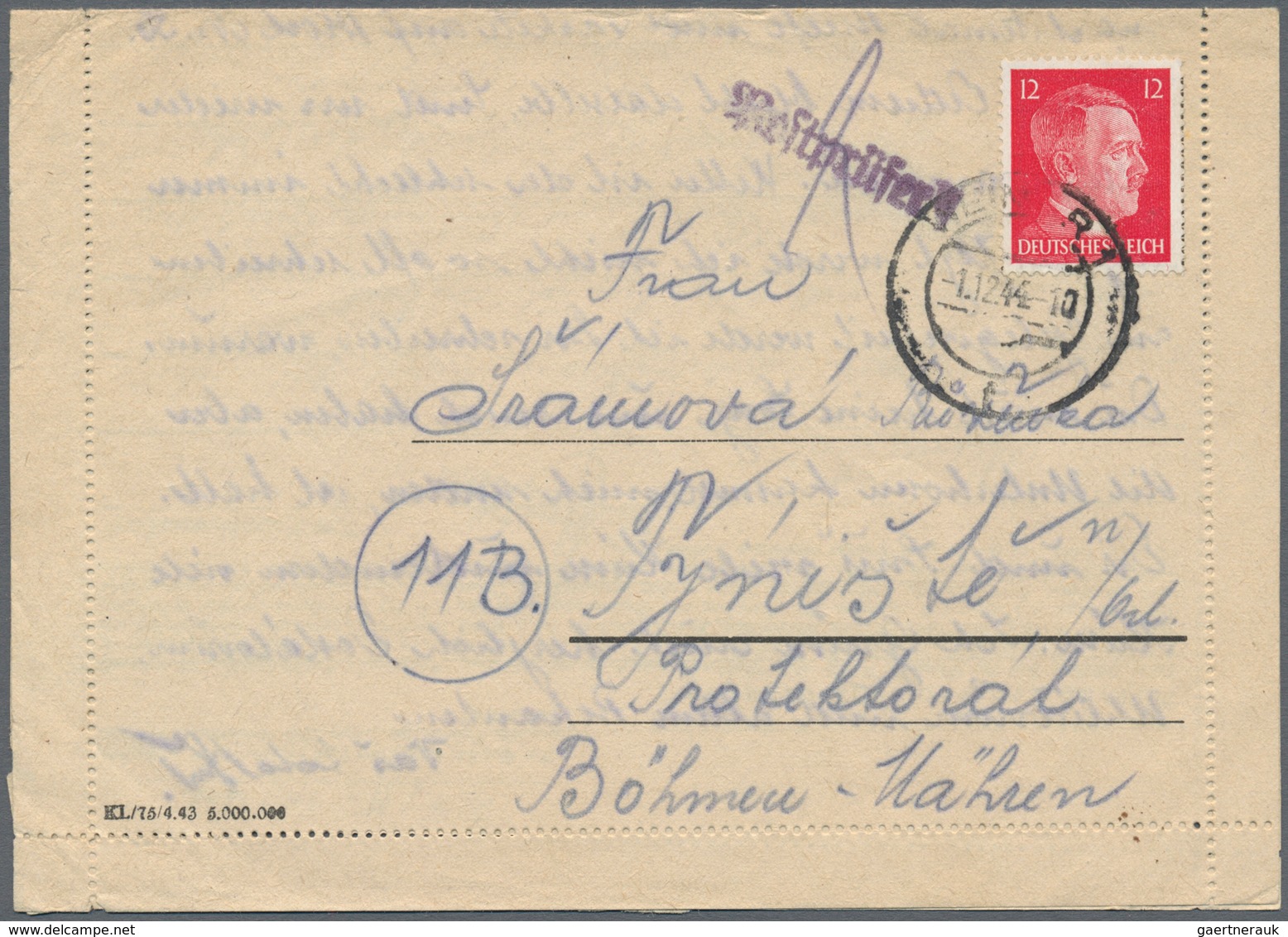 KZ-Post: 1941-1944, Sammlung mit über 80 Briefen, Belegen und Briefstücken von oder in Lager, dabei