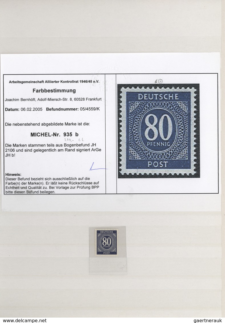 Deutschland Nach 1945: 1945/1948, Spezialisierte Postfrische Sammlung Sauber Im Steckbuch Zusammenge - Collections