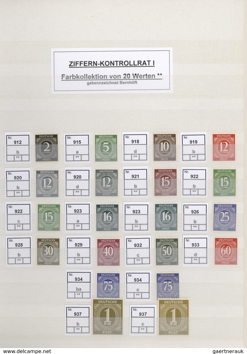 Deutschland Nach 1945: 1945/1948, Spezialisierte Postfrische Sammlung Sauber Im Steckbuch Zusammenge - Sammlungen