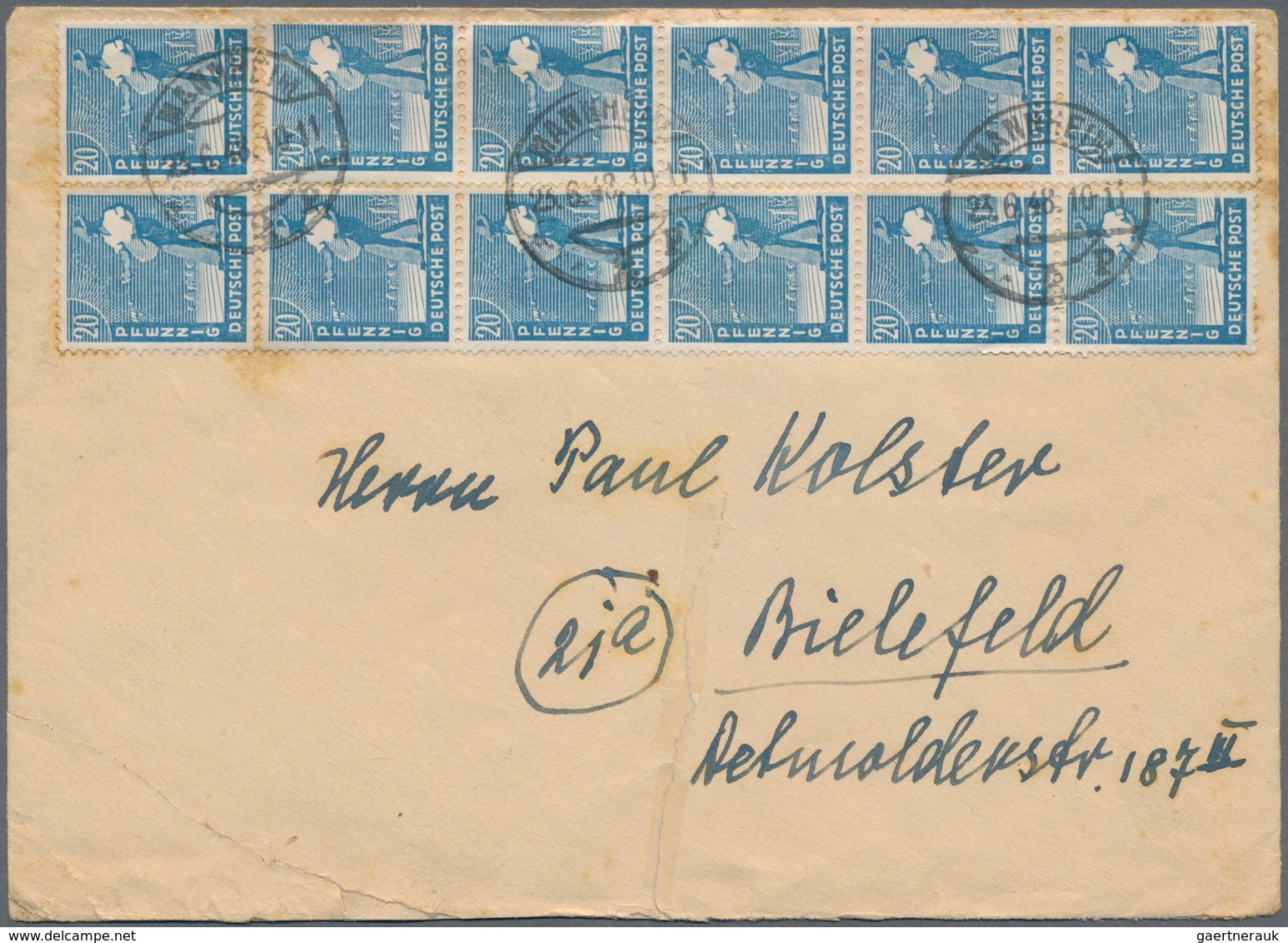 Deutschland Nach 1945: 1945/1949, Posten Mit Ca. 200 Briefen, Karten Und Ganzsachen AM-Post, 1./2.Ko - Collections