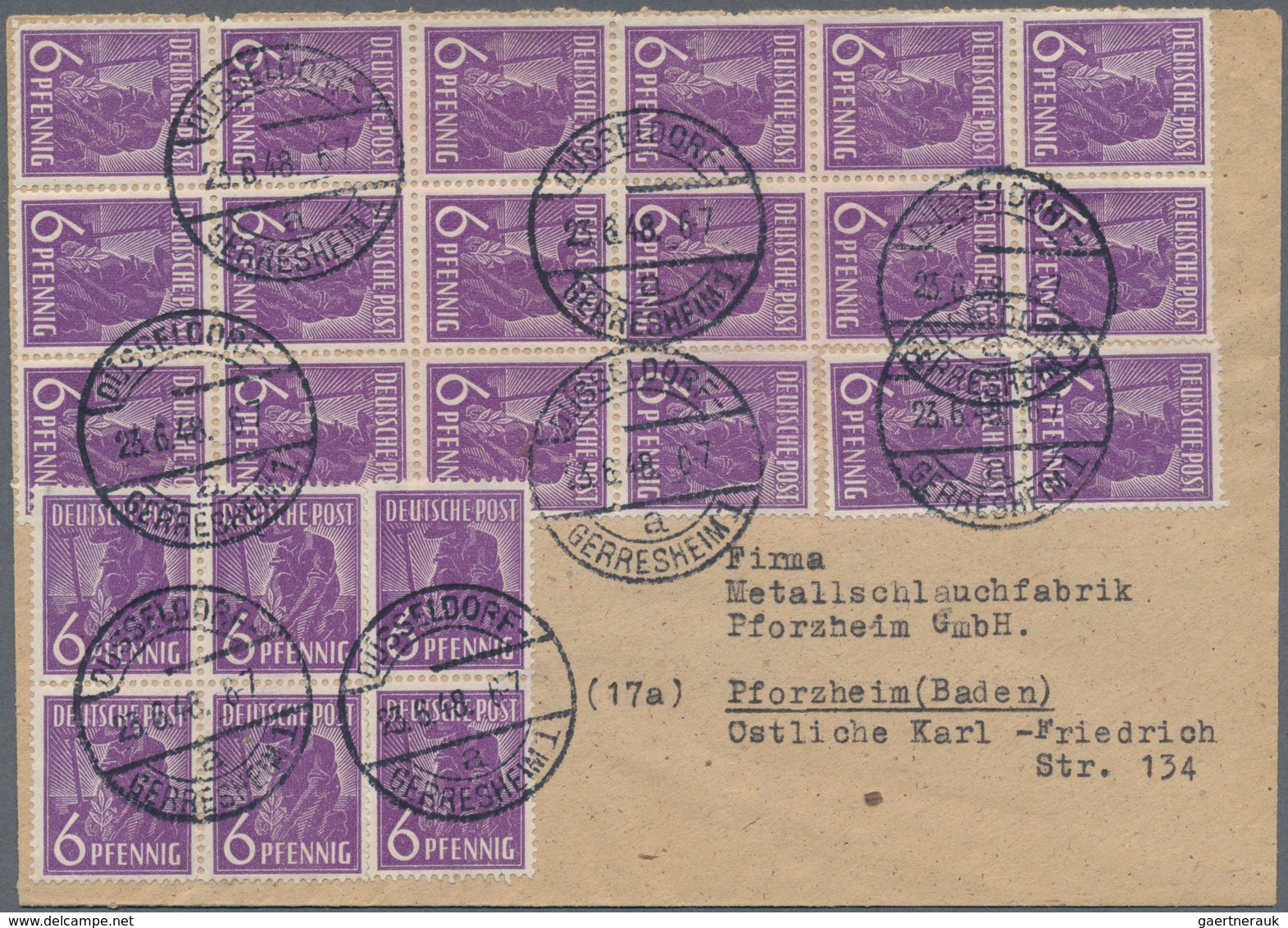 Deutschland nach 1945: 1945/1949, WESTZONEN, interessante Dokumentation der Entwicklung des Postverk