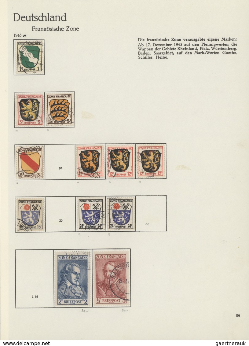 Deutschland Nach 1945: 1945/1959, Sauber Gestempelte Sammlung Im Sprechenden Behrens-Album, Immer Wi - Collections