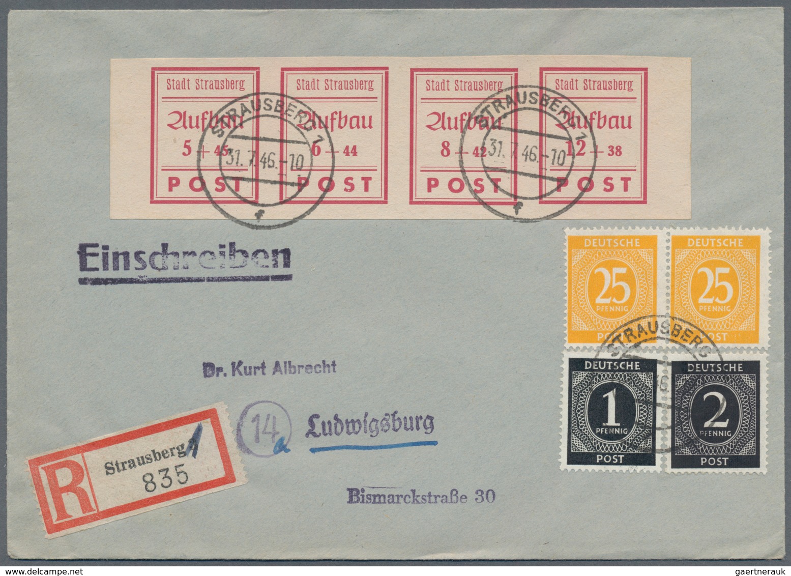 Deutschland Nach 1945: 1945-1950, Partie Mit über 60 Besseren Briefen Und Belegen Aus Sammlerkorresp - Collections