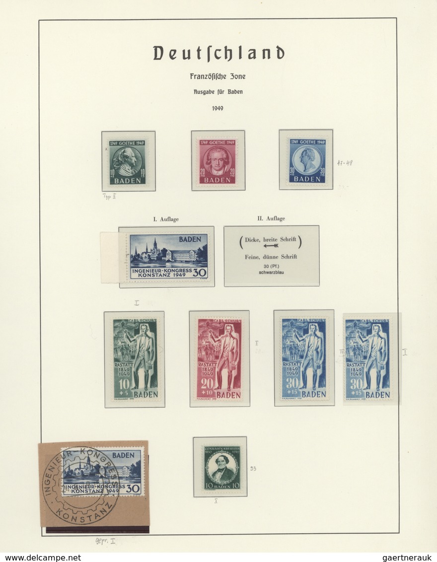 Deutschland Nach 1945: 1945-1959, Westzonen Und Saarland, Vordruck-Sammlung Mit Saar Gestempelt (vie - Sammlungen