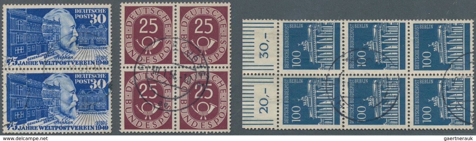 Deutschland Nach 1945: 1945-1965, Zumeist Gestempelte Partie Mit Hauptwert Freimarken, Darunter Viel - Collections