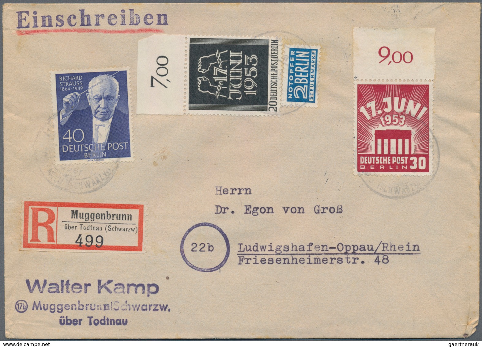 Deutschland Nach 1945: 1946/1956, Partie Von 39 Briefen Und Karten, Dabei Berlin Mit Netten Frankatu - Collections