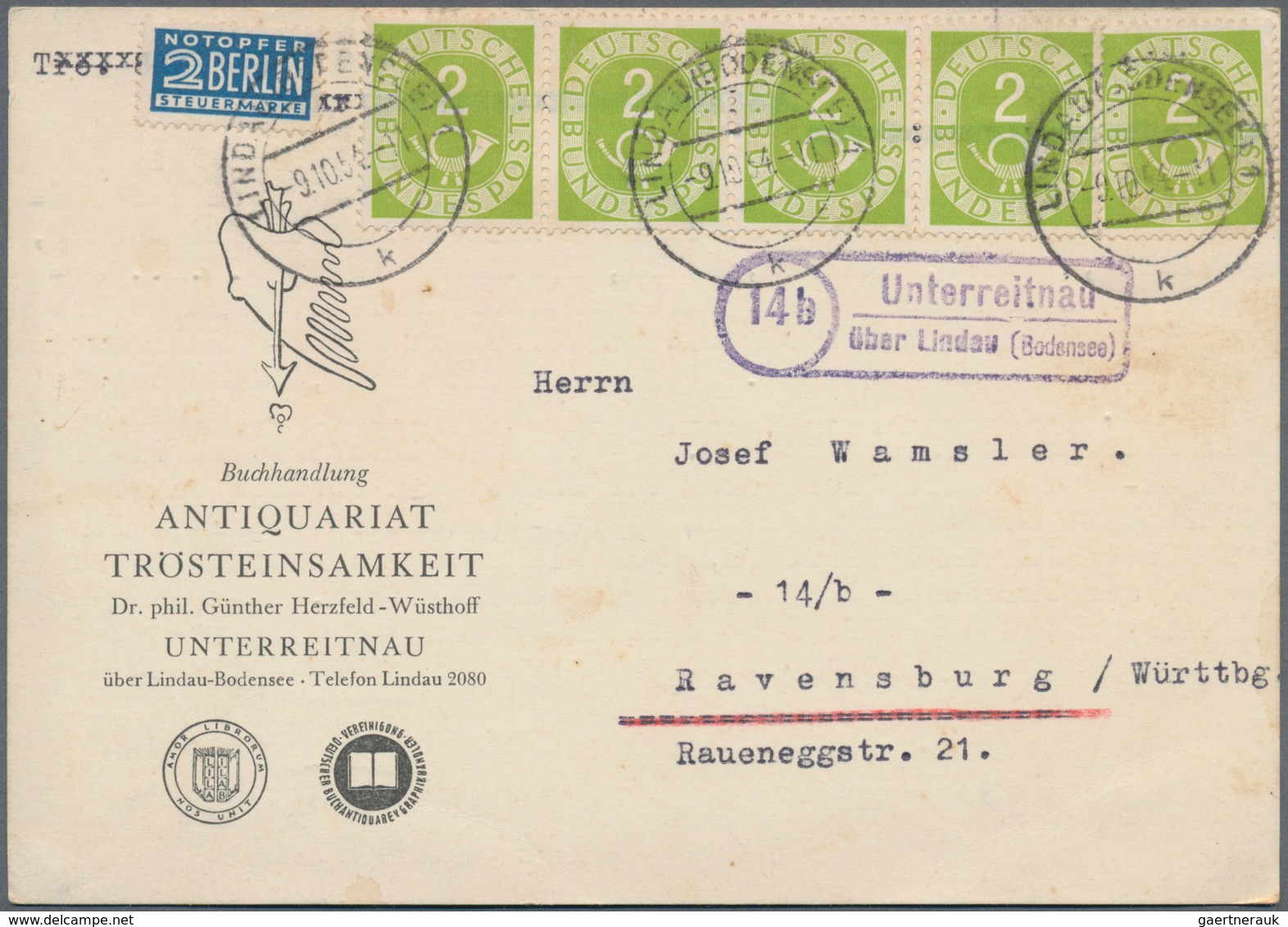 Deutschland Nach 1945: 1946/1956, Partie Von 39 Briefen Und Karten, Dabei Berlin Mit Netten Frankatu - Collections