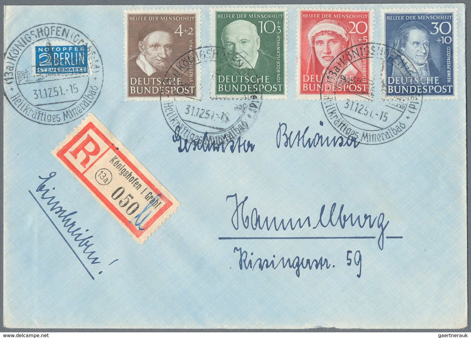 Deutschland Nach 1945: 1946/1957 (ca.), Abwechslungsreicher Posten Mit Rund 200 Belegen, Dabei U.a. - Collections