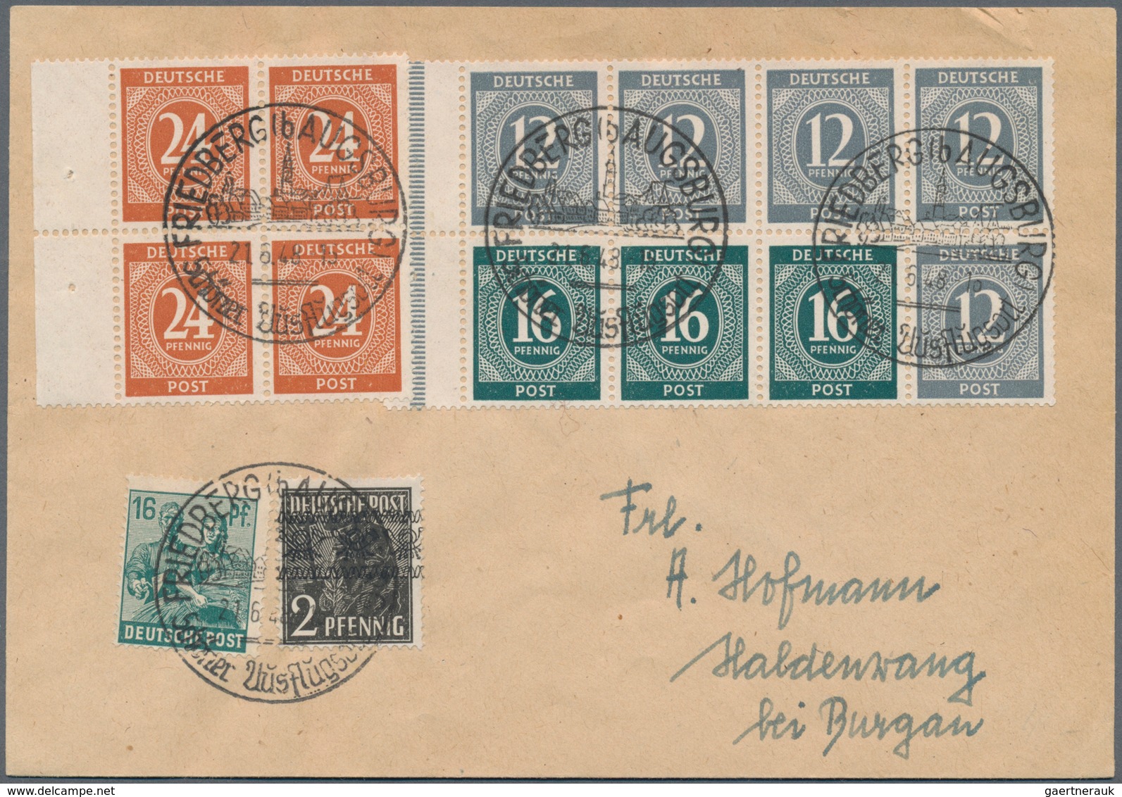 Deutschland Nach 1945: 1947-1948, Neun Bessere Briefe Und Belege, Dabei SBZ Mit Der Hellen 60 Pf Mas - Collections