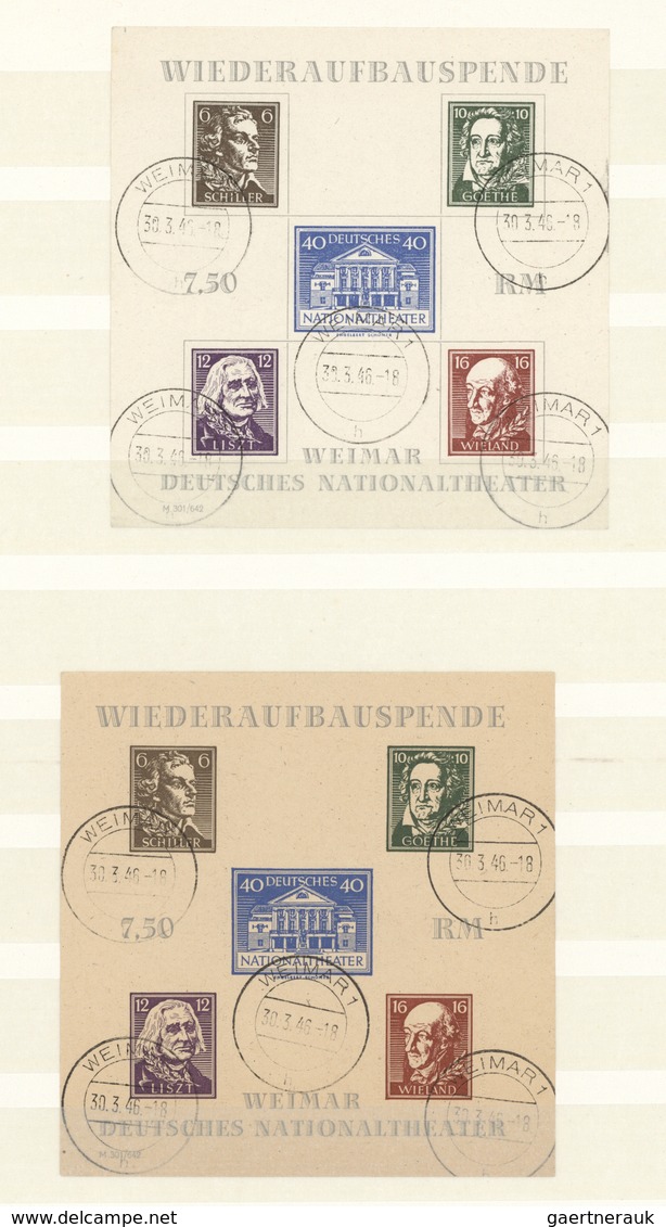 Deutschland Nach 1945: 1948/1980 (ca.), Vielseitige Zusammenstellung Im Steckbuch, Dabei U.a. SBZ Bl - Collections