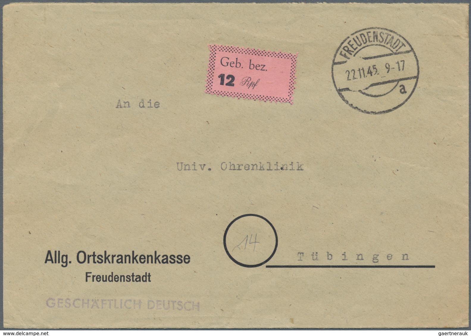 Deutsche Lokalausgaben Ab 1945: 1945/1946, Partie Mit Ca. 45 Briefen, Karten Und Ganzsachen Inkl. Bl - Other & Unclassified