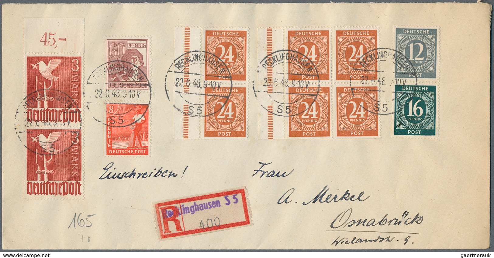 Alliierte Besetzung - Gemeinschaftsausgaben: 1946/1947, Sammlung Auf Blankoseiten Mit Schönen Belege - Sonstige & Ohne Zuordnung