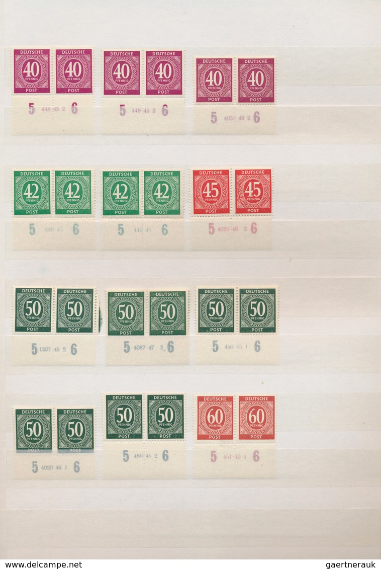 Alliierte Besetzung - Gemeinschaftsausgaben: 1946/1947, Ziffern-Srerie, Meist Postfrische Partie Von - Other & Unclassified