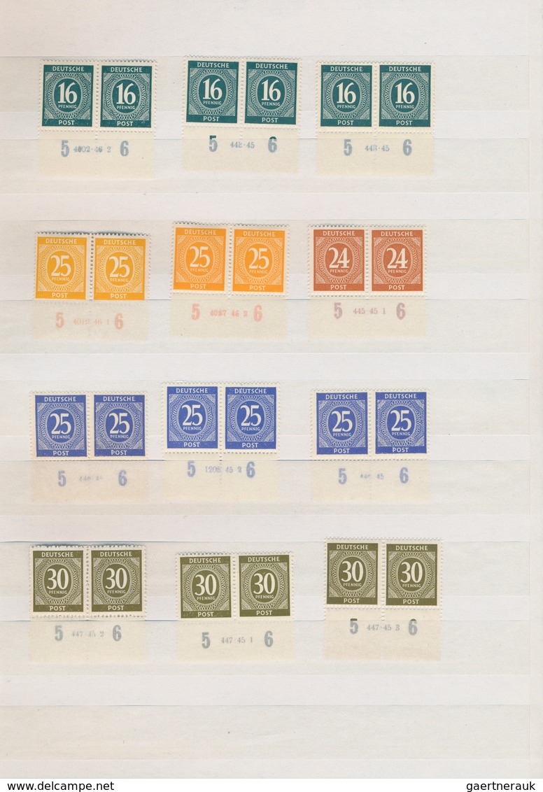 Alliierte Besetzung - Gemeinschaftsausgaben: 1946/1947, Ziffern-Srerie, Meist Postfrische Partie Von - Other & Unclassified