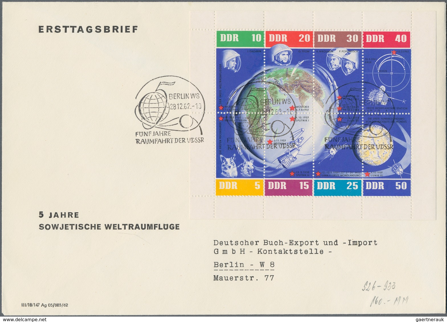 Sowjetische Zone Und DDR: 1945 - 1990, Sammlung Von über 65 Belegen Mit Nachkriegsausgaben Ost Und W - Collections