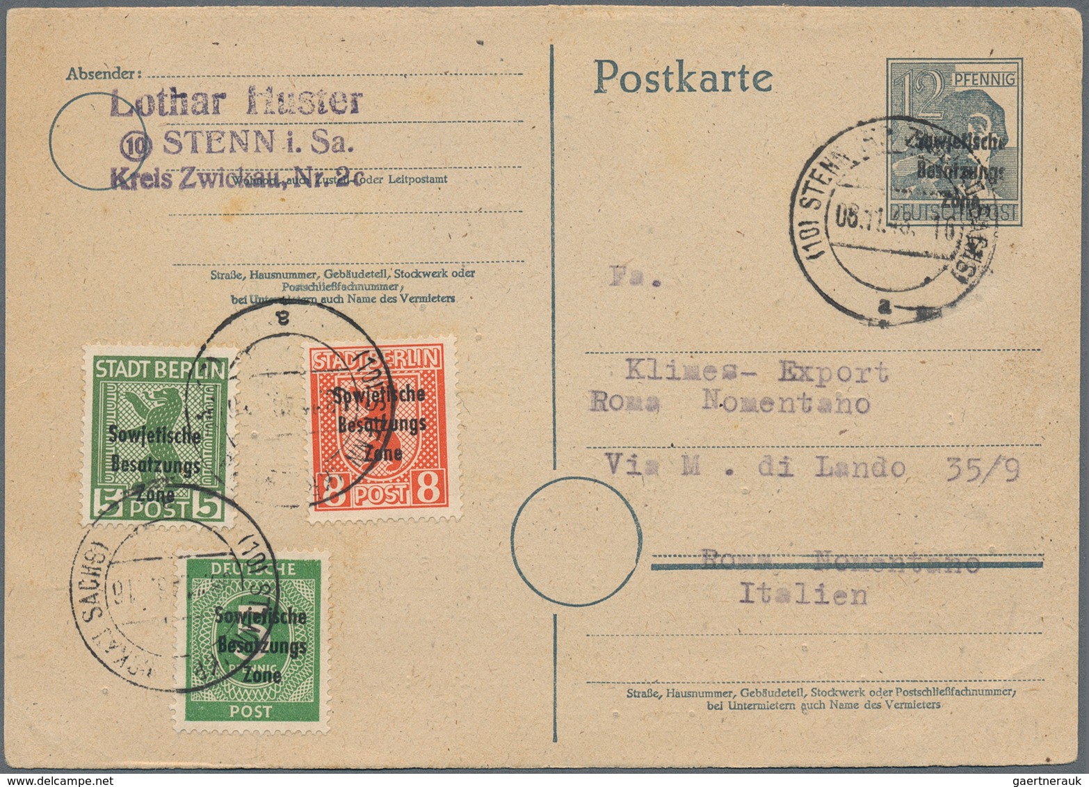 Sowjetische Zone Und DDR: 1945-1951, Belegeposten SBZ/DDR Mit Mehr Als 70 Belegen, Dabei Briefe, Ein - Sammlungen