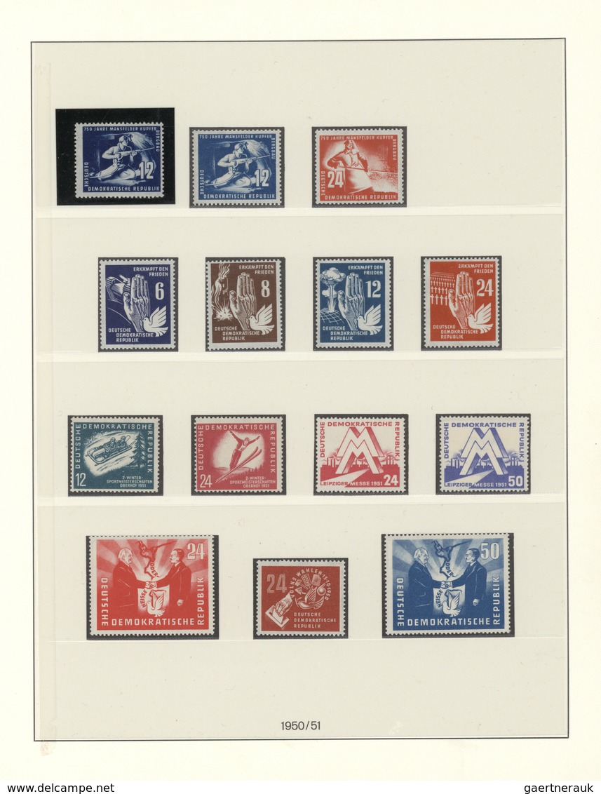 Sowjetische Zone Und DDR: 1948 - 1990, überkomplette Postfriche Qualitätssammlung In 13 Lindner-Falz - Collections