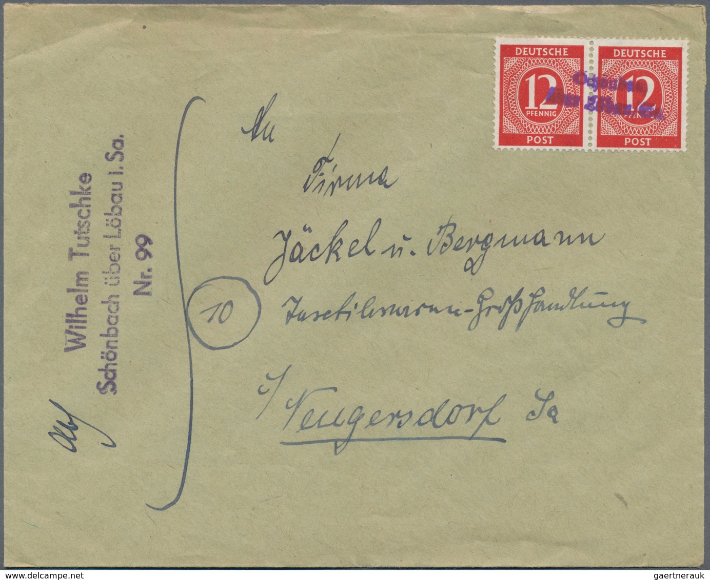 Sowjetische Zone: 1945/1946, Notstempel, Partie Mit 28 Briefen, Karten Und Ganzsachen, Meist Aus Dem - Other & Unclassified