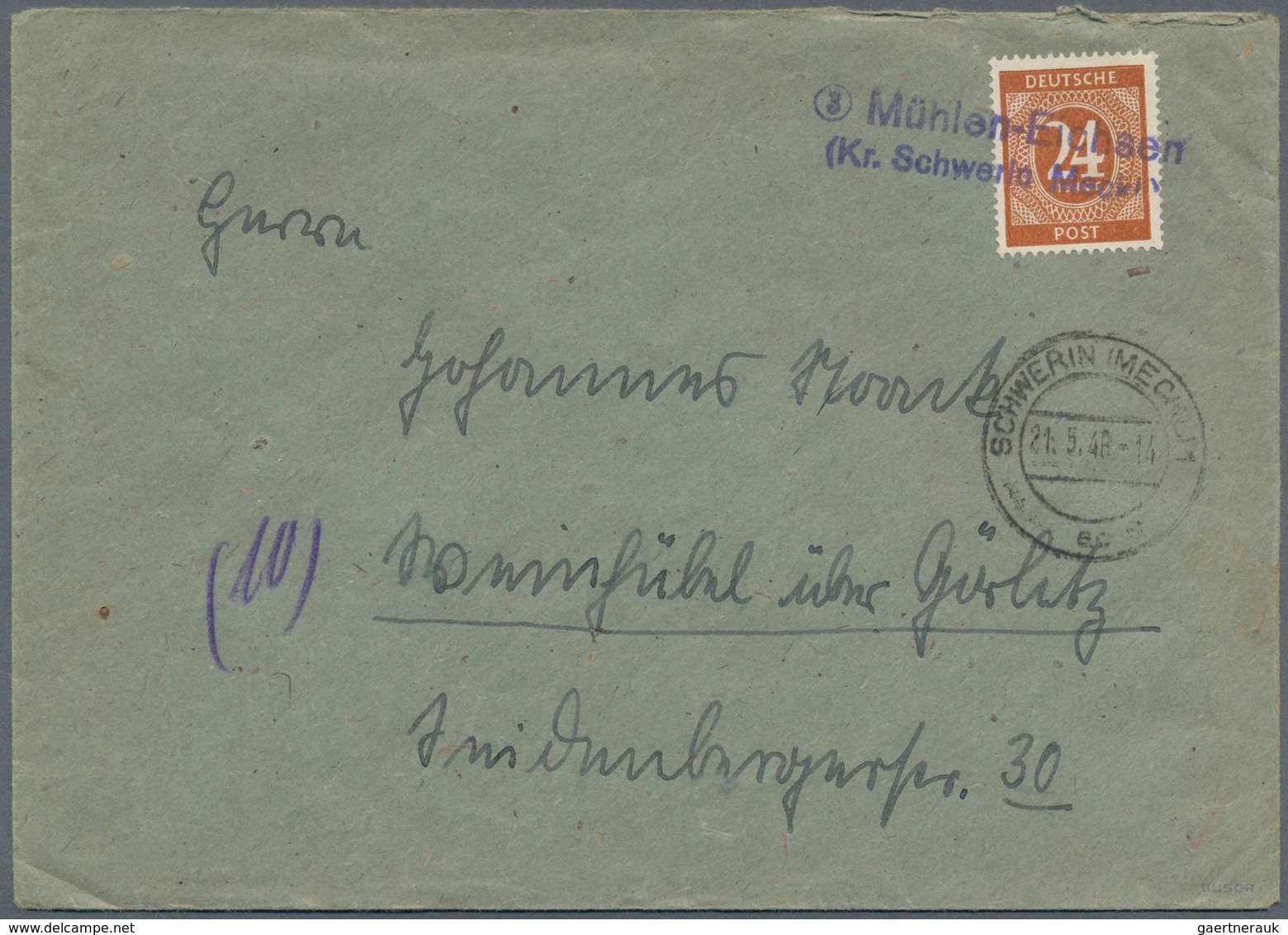 Sowjetische Zone: 1945/1946, Notstempel, Partie Mit 28 Briefen, Karten Und Ganzsachen, Meist Aus Dem - Other & Unclassified