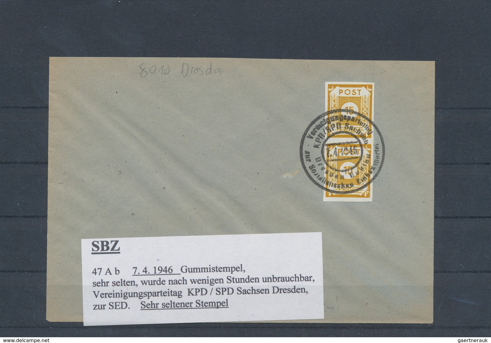 Sowjetische Zone: 1945/1948, Postfrische Und Gestempelte Spezialpartie Auf Steckkarten, Dabei Bärena - Other & Unclassified