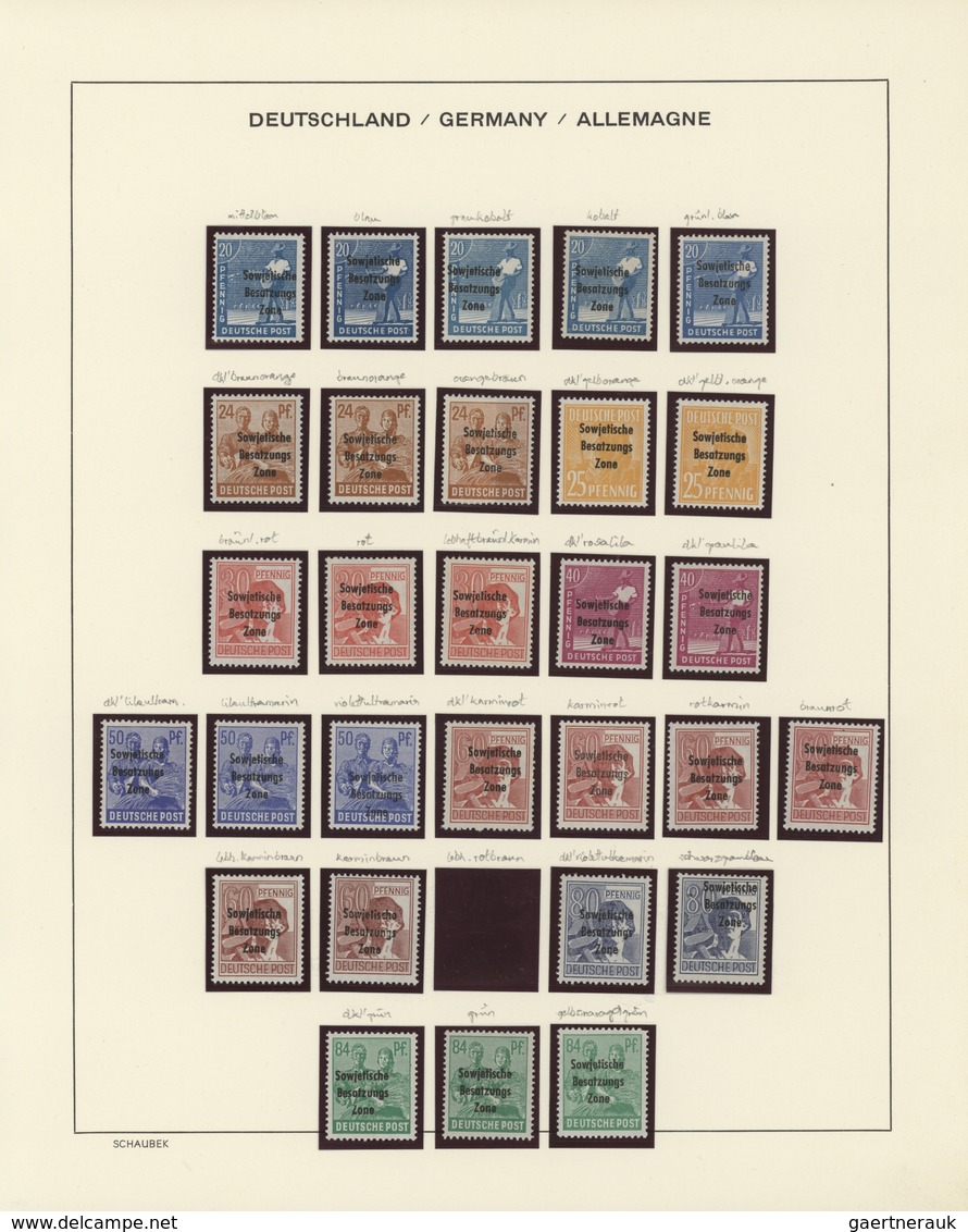 Sowjetische Zone: 1945/1949, In Den Hauptnummern Weit überkomplette Sammlung, Mehrfach/spezialisiert - Other & Unclassified