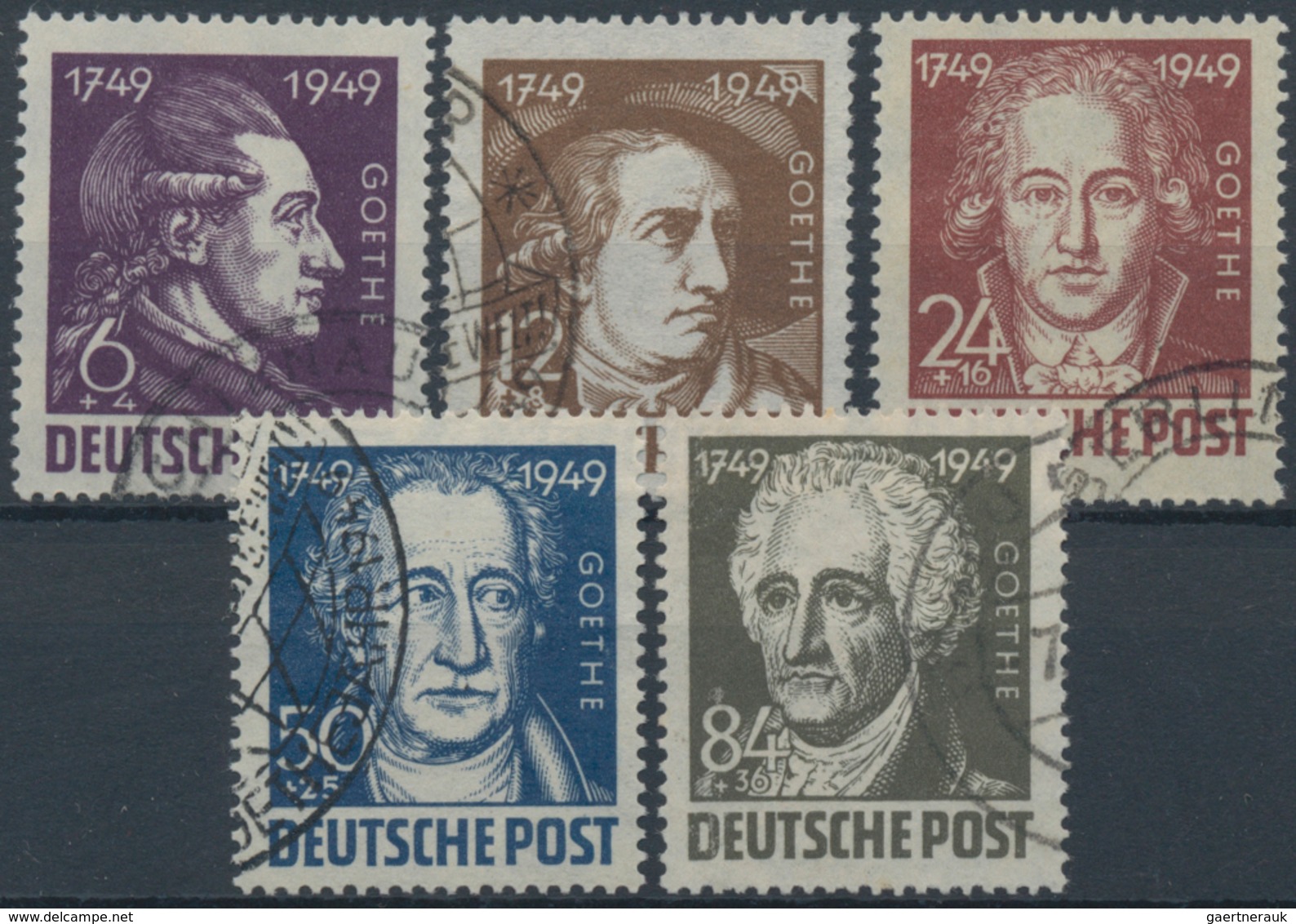 Sowjetische Zone: 1945/1949, Partie Von Ca. 360 Briefmarken Verkaufsfertig Auf Steckkarten Dabei Ein - Sonstige & Ohne Zuordnung