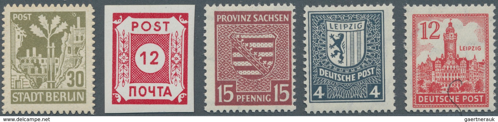 Sowjetische Zone: 1945/1949, Postfrische Sammlung Auf Safe-Blättern, Dabei MiNr. 1/7 B, MVP, Potscht - Otros & Sin Clasificación