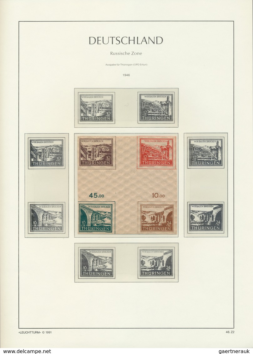 Sowjetische Zone: 1946, Postfrische Sammlung Zusammendrucke Mit Hz 1a, S Zd 7A, S Zd 7/8B, WZ 17/18 - Andere & Zonder Classificatie