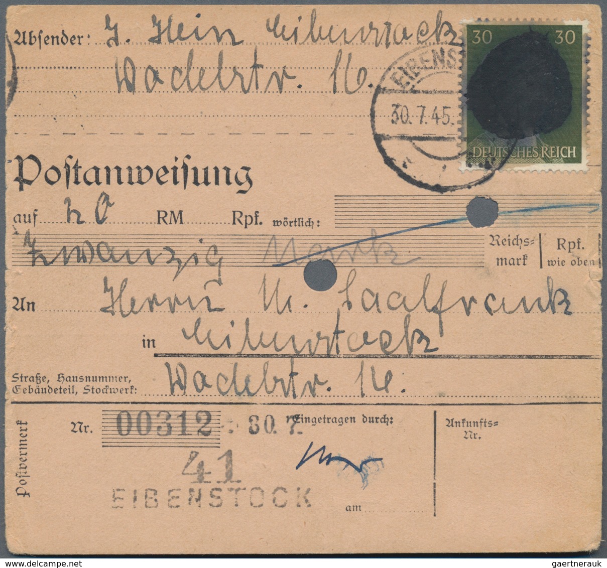 Sowjetische Zone - Sächsische Schwärzungen: 1945, Partie Mit 16 Belegen, Meist Bedarfspost Mit U.a. - Other & Unclassified