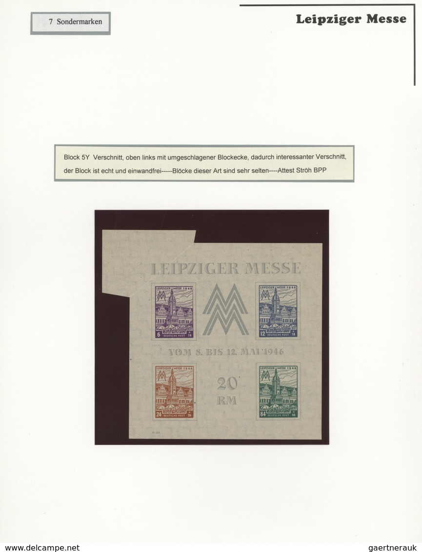 Sowjetische Zone - West-Sachsen: 1946, Umfangreiche Spezialsammlung Des Blocks Zur Ersten Leipziger - Other & Unclassified