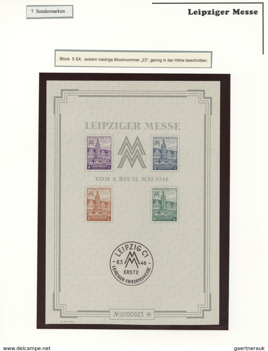 Sowjetische Zone - West-Sachsen: 1946, Umfangreiche Spezialsammlung Des Blocks Zur Ersten Leipziger - Other & Unclassified