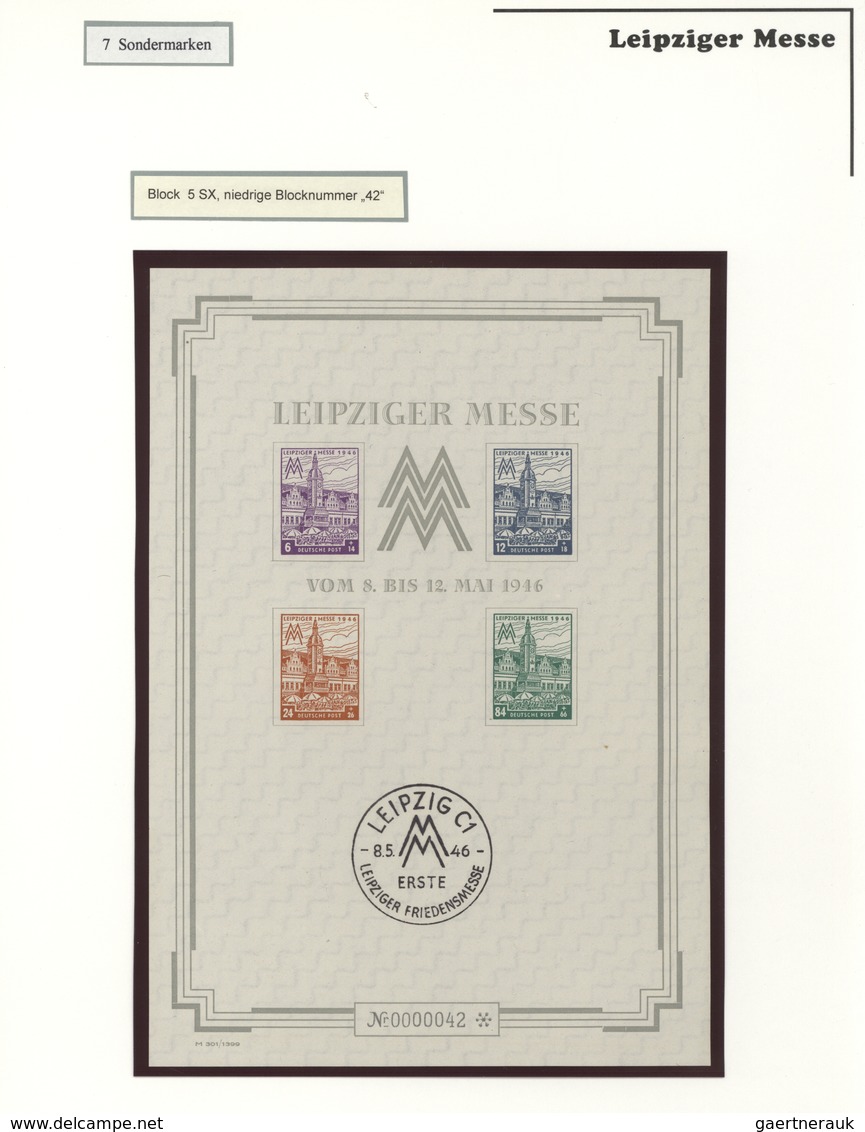 Sowjetische Zone - West-Sachsen: 1946, Umfangreiche Spezialsammlung Des Blocks Zur Ersten Leipziger - Other & Unclassified