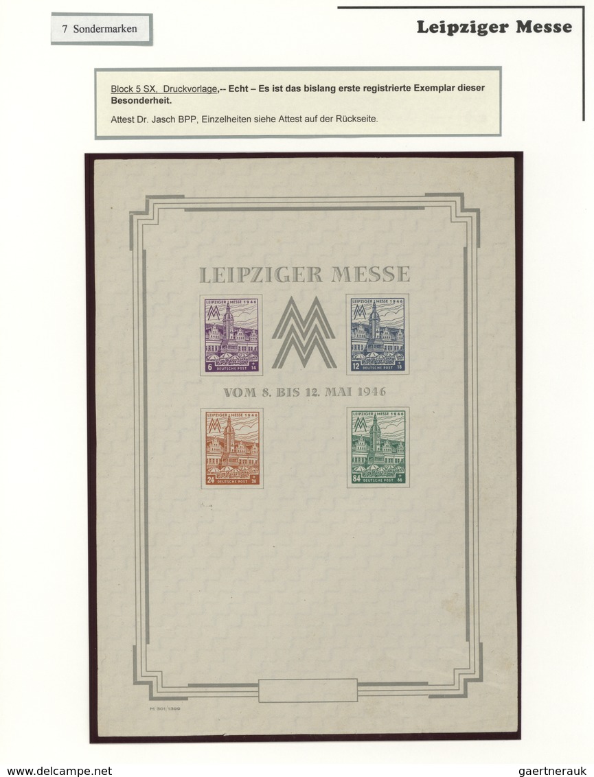 Sowjetische Zone - West-Sachsen: 1946, Umfangreiche Spezialsammlung Des Blocks Zur Ersten Leipziger - Other & Unclassified