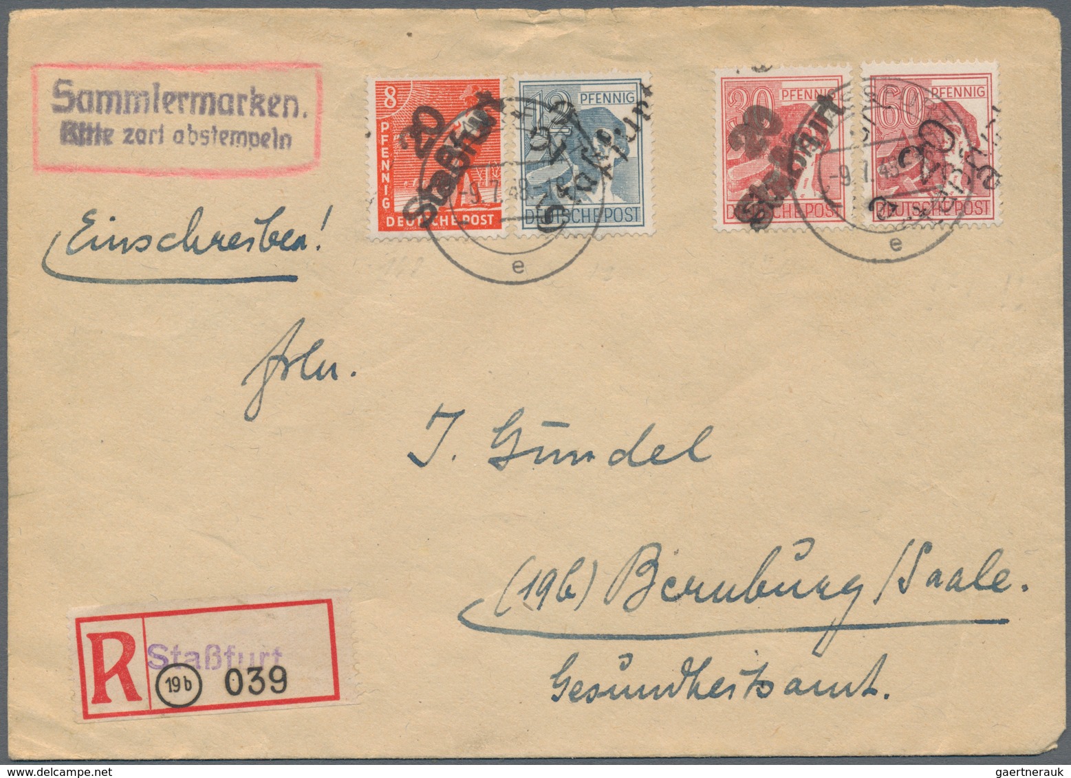 Sowj. Zone - Bezirkshandstempel: 1948, Partie Mit Fast 60 Briefen Und Karten, Dabei Viele R-Briefe, - Other & Unclassified