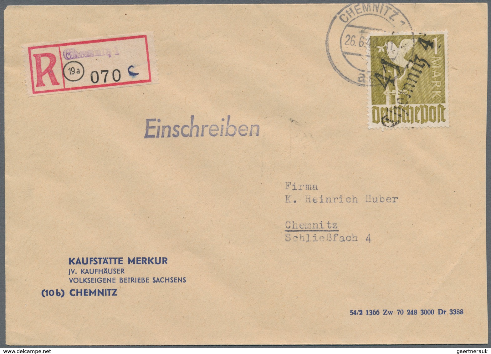 Sowj. Zone - Bezirkshandstempel: 1948, Posten Von Neun Besseren Bezirkshandstempel-Briefen, Dabei Ei - Other & Unclassified