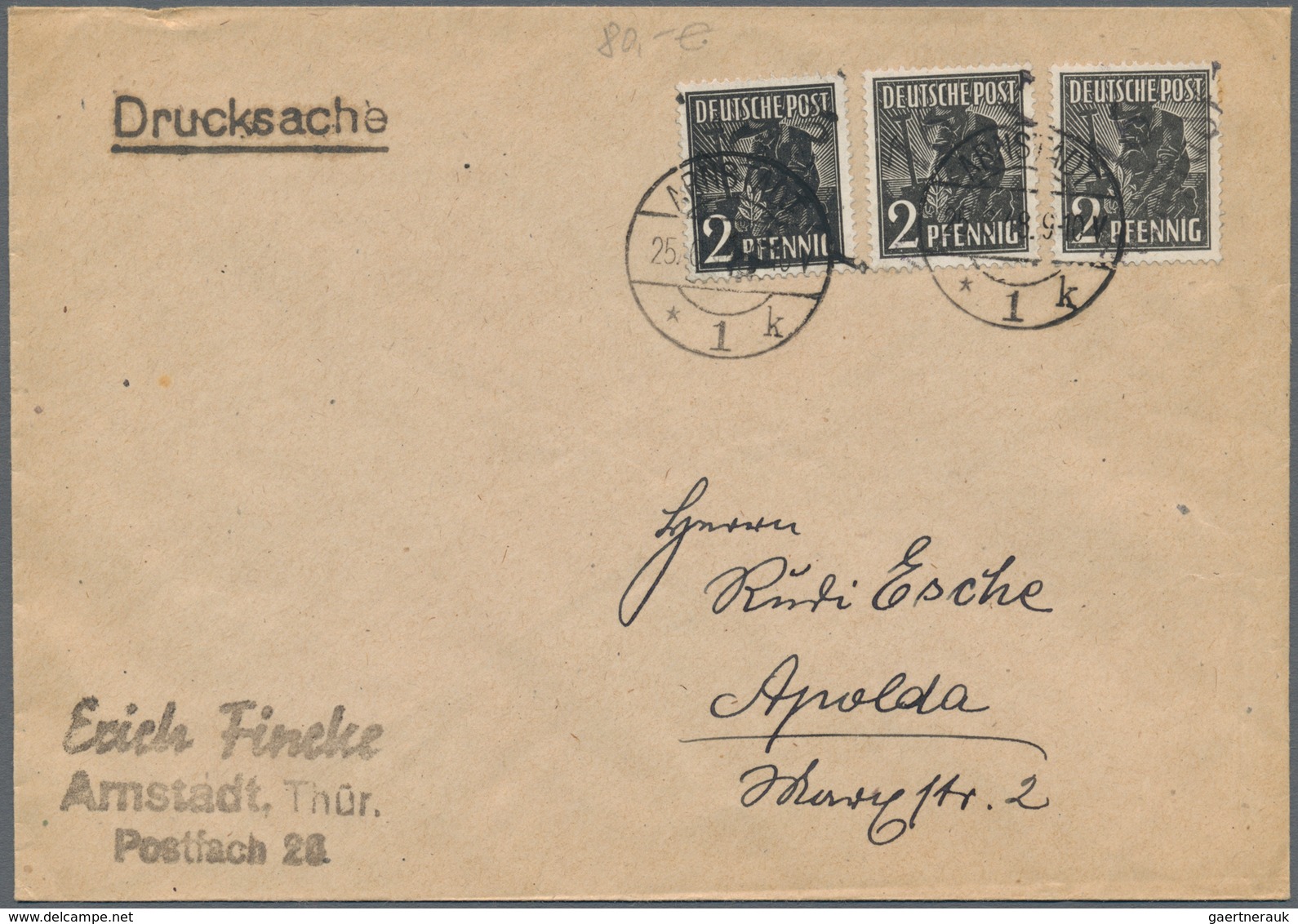 Sowj. Zone - Bezirkshandstempel: 1948, Posten Von Neun Besseren Bezirkshandstempel-Briefen, Dabei Ei - Other & Unclassified