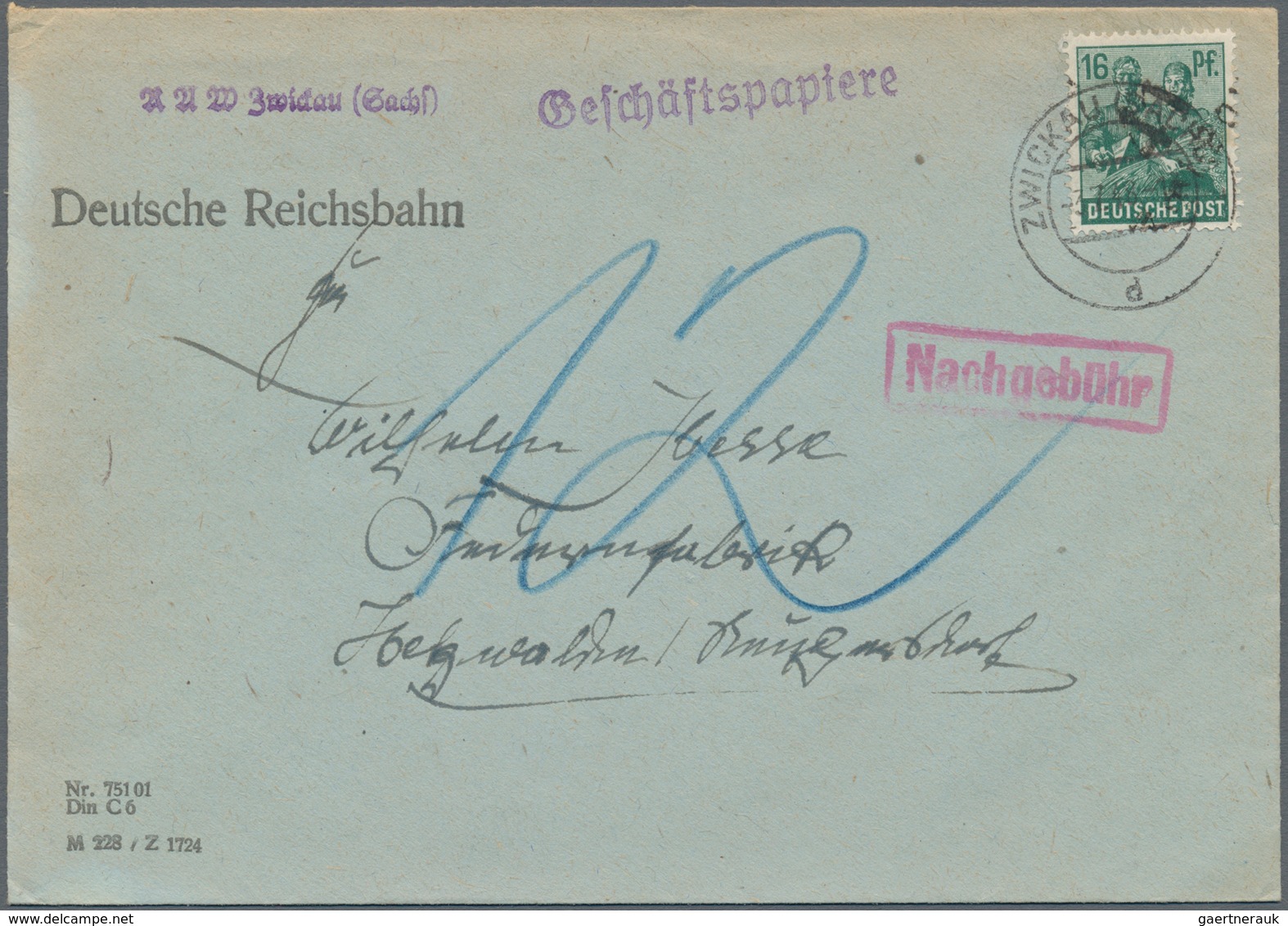 Sowj. Zone - Bezirkshandstempel: 1948, Posten Von Neun Besseren Bezirkshandstempel-Briefen, Dabei Ei - Other & Unclassified