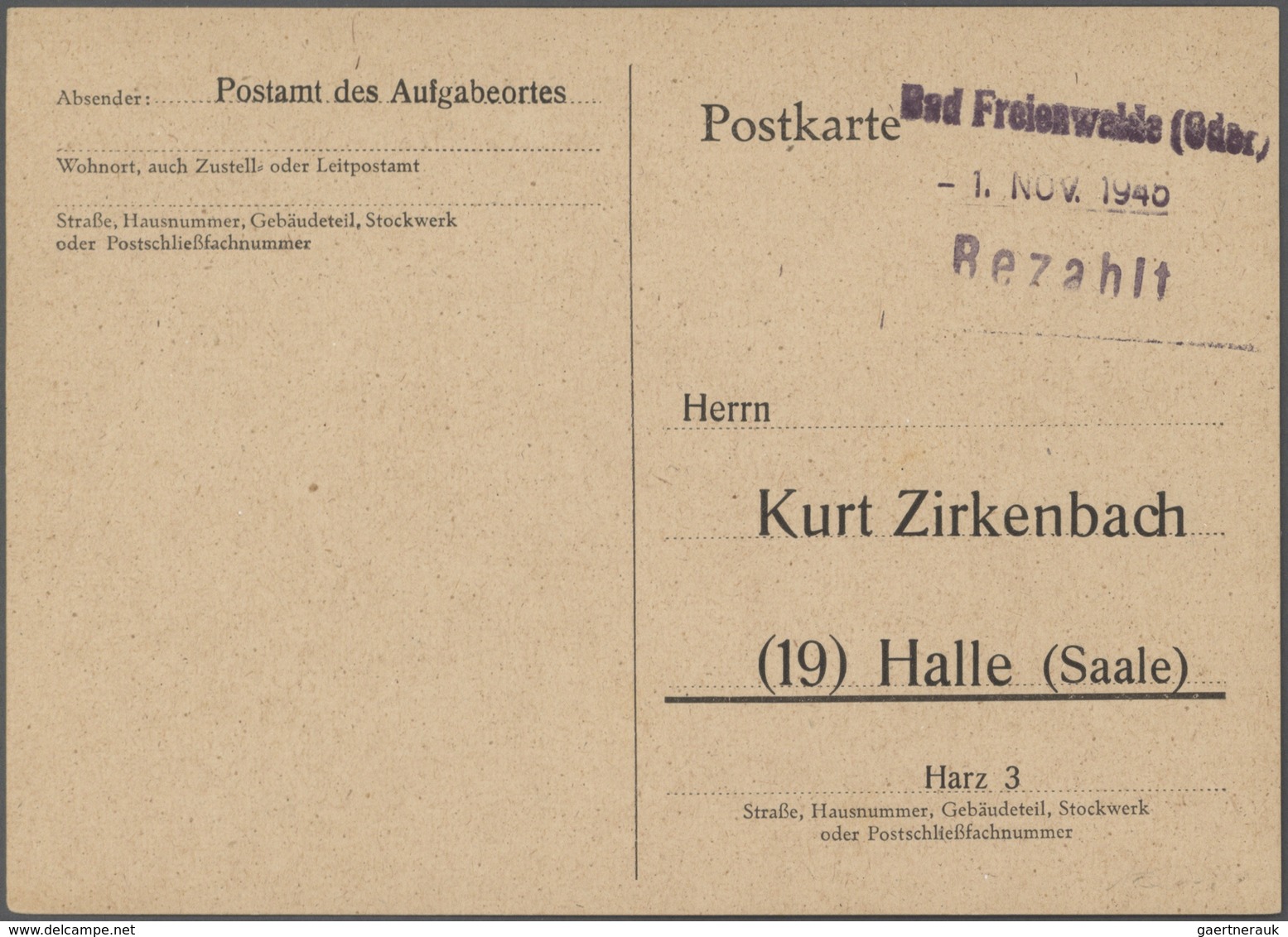 Sowjetische Zone - Allgemeine Ausgaben: 1945/46 Sammlung Von Ca. 225 Briefen, Karten Auch Einige Vor - Other & Unclassified