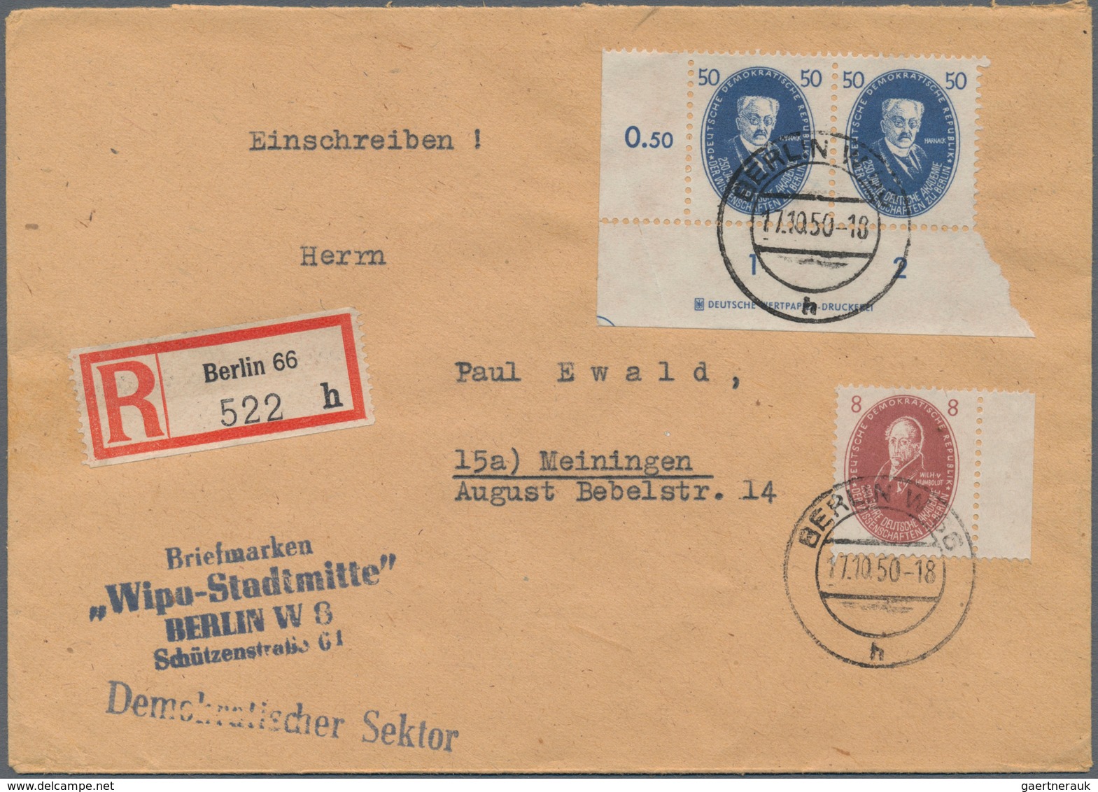 DDR: 1948-1990, Hochwertiger Bestand Mit Vielen Hundert Briefen, Ganzsachen Und Belegen, Dabei Tolle - Collections