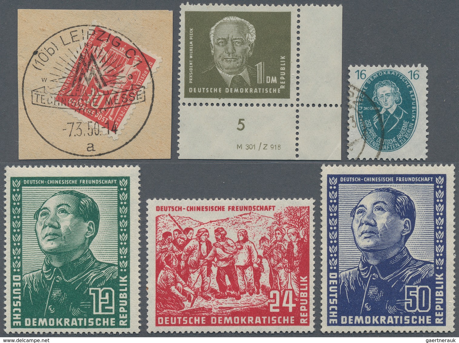 DDR: 1949/1953 (ca.), Bestand Im Lindner-Binder Mit Etlichen Besseren Marken Und Kompl. Sätzen U.a. - Collections