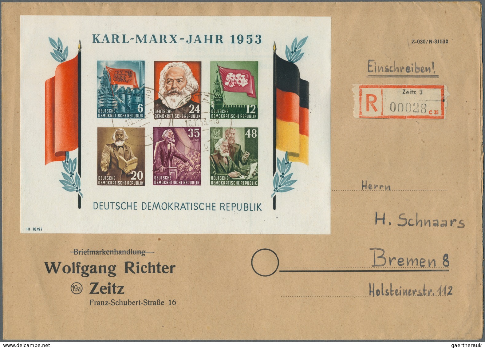 DDR: 1949/1958, Gehaltvolle Sammlung Der Frühen DDR-Ausgaben Als Frankatur Auf Insgesamt 262 Belegen - Collections