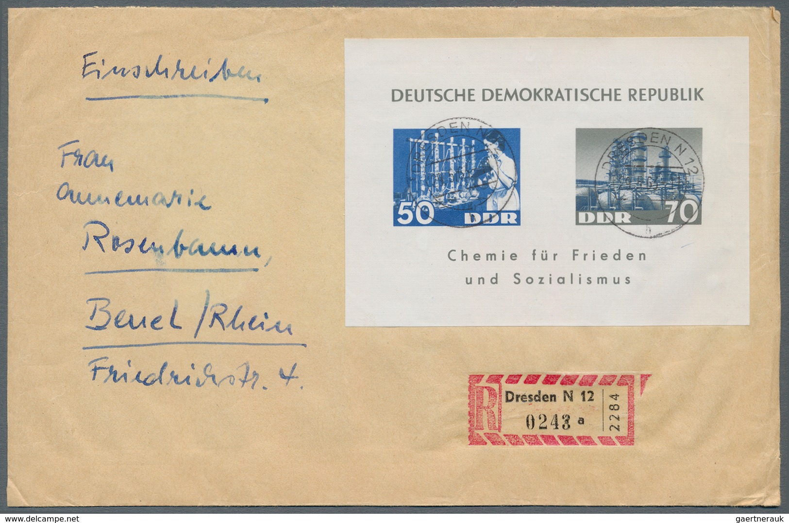 DDR: 1949/1990, reichhaltiger und vielseitiger Bestand von ca. 1.020 Briefen und Karten, alle echt g