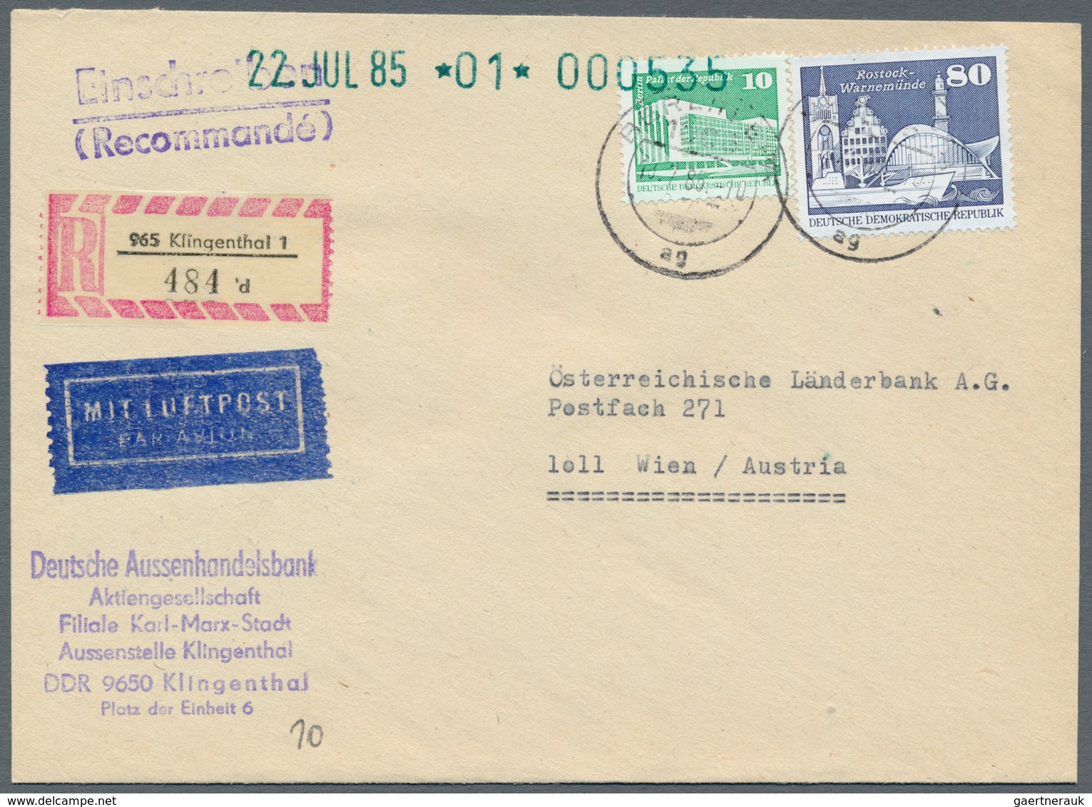 DDR: 1949/1990, reichhaltiger und vielseitiger Bestand von ca. 1.020 Briefen und Karten, alle echt g