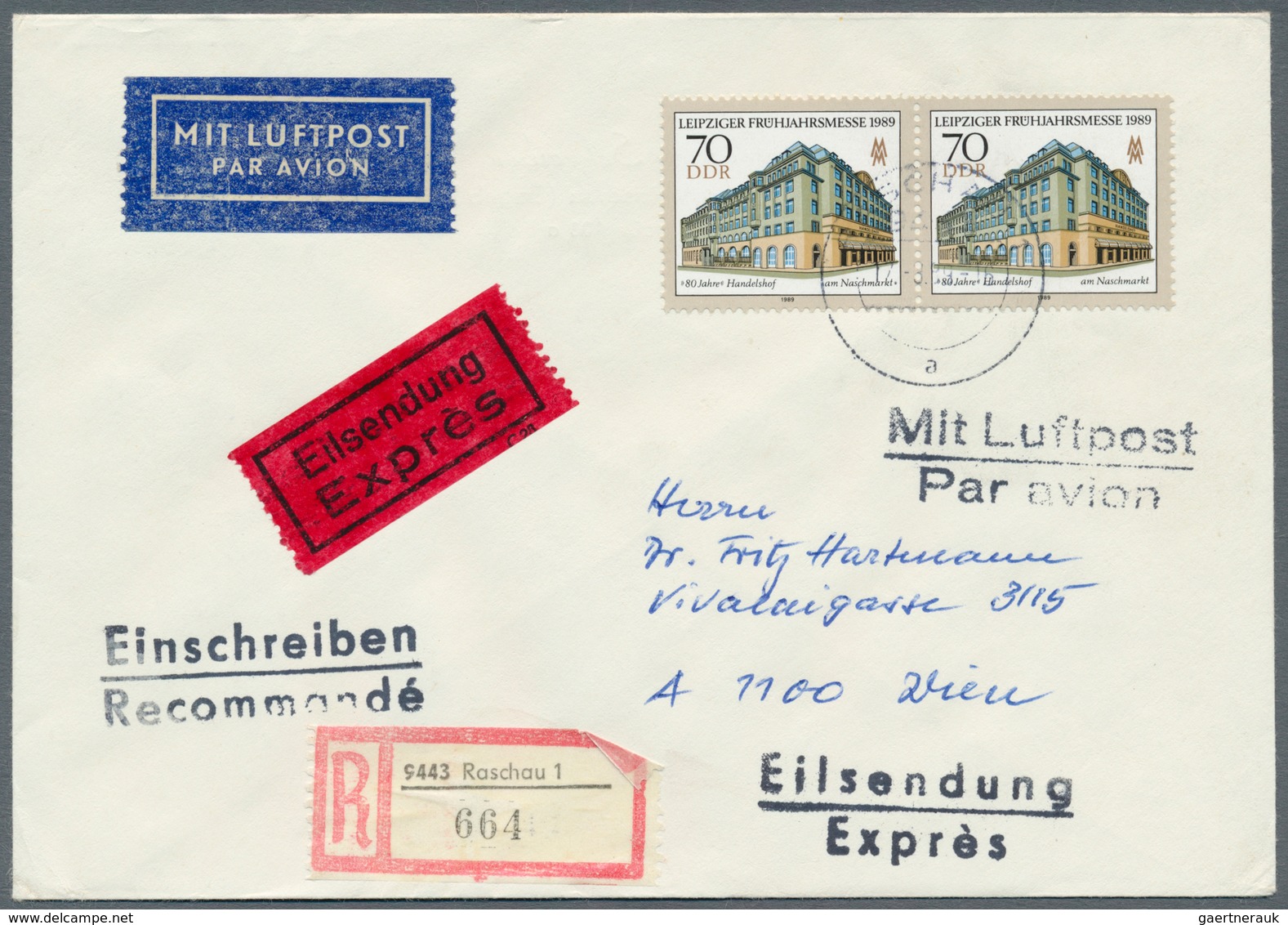DDR: 1949/1990, reichhaltiger und vielseitiger Bestand von ca. 1.020 Briefen und Karten, alle echt g
