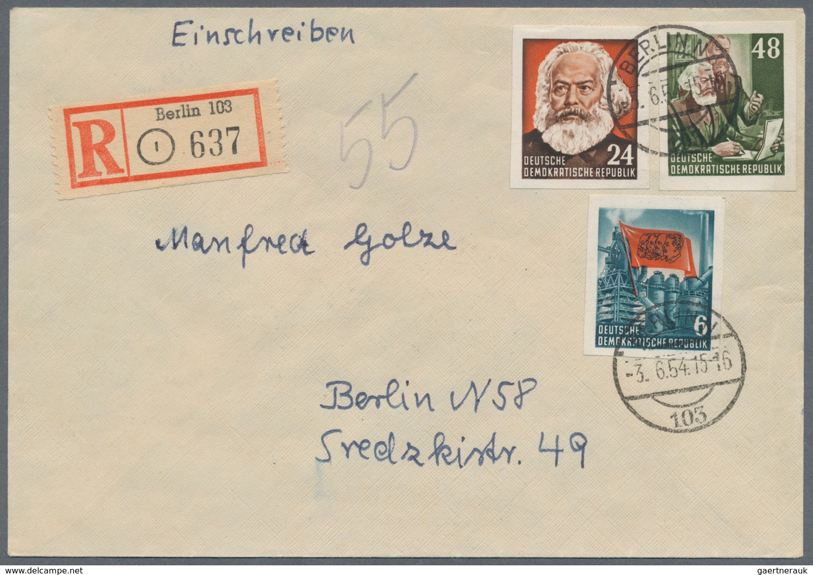 DDR: 1949/1990, umfassende und vielseitige Sammlung von über 1.000 Belegen mit meist philatelistisch